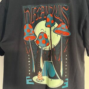 Dravus T Shirt Trippin Camping Mushroom Fire Outdoor Graphic Large
